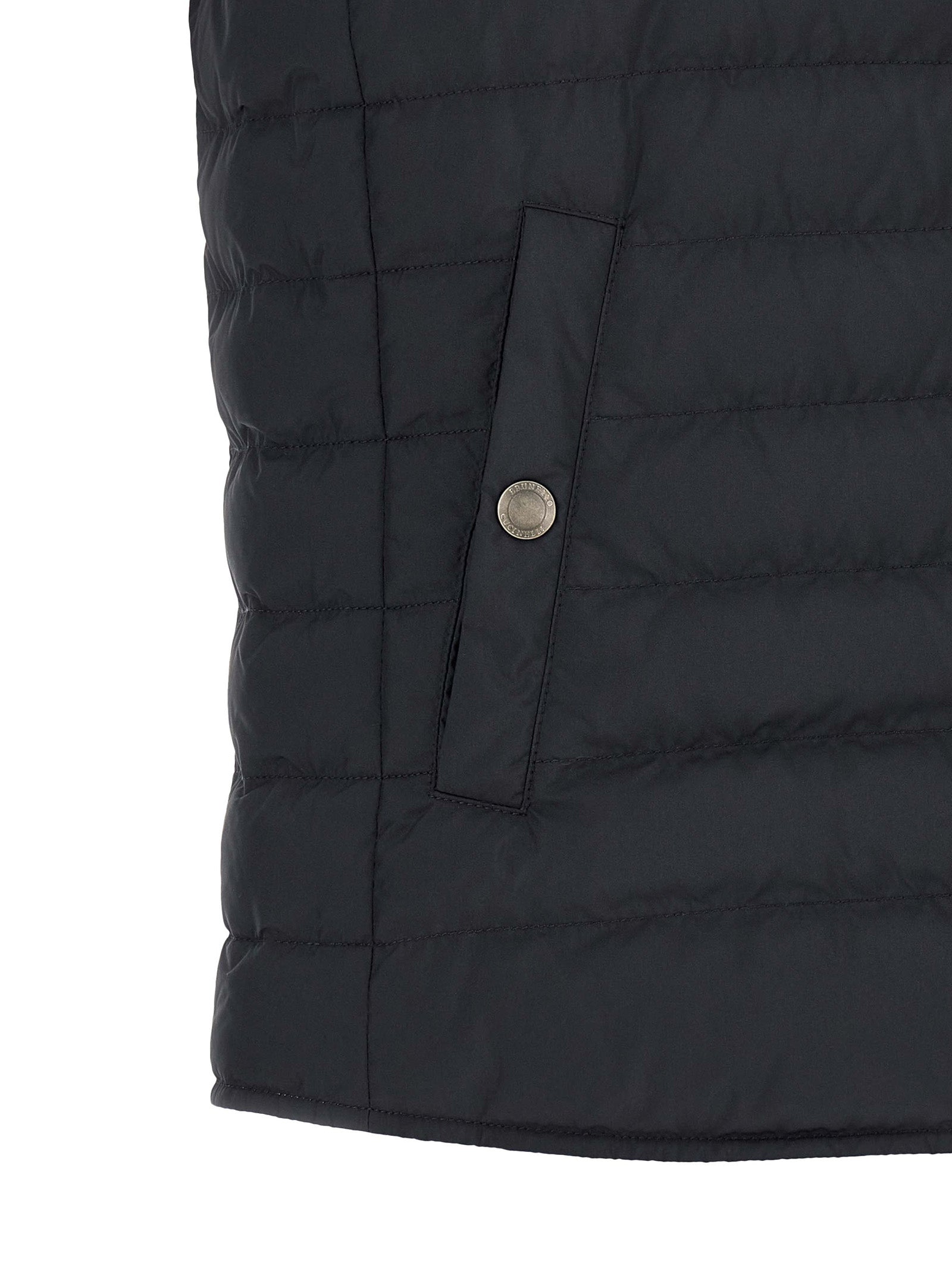 Brunello Cucinelli Blue Polyester Sleeveless Jacket
