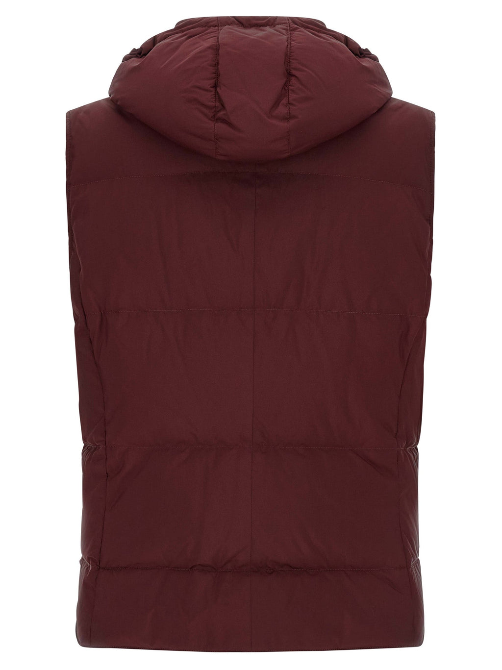 Brunello Cucinelli Bordeaux Polyester Sleeveless Jacket
