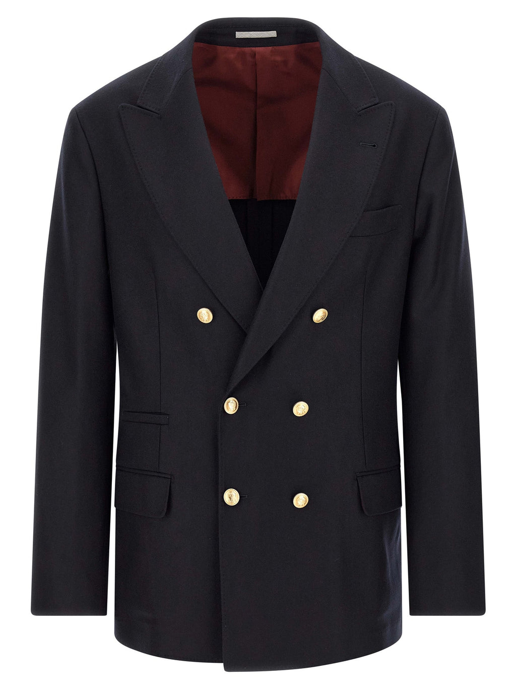 Brunello Cucinelli Blue Virgin Wool Blazer Brunello Cucinelli