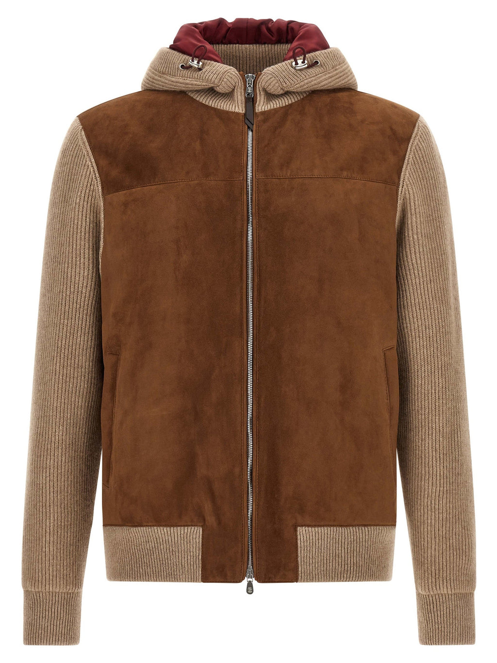 Brunello Cucinelli Brown Lamb Leather Bomber
