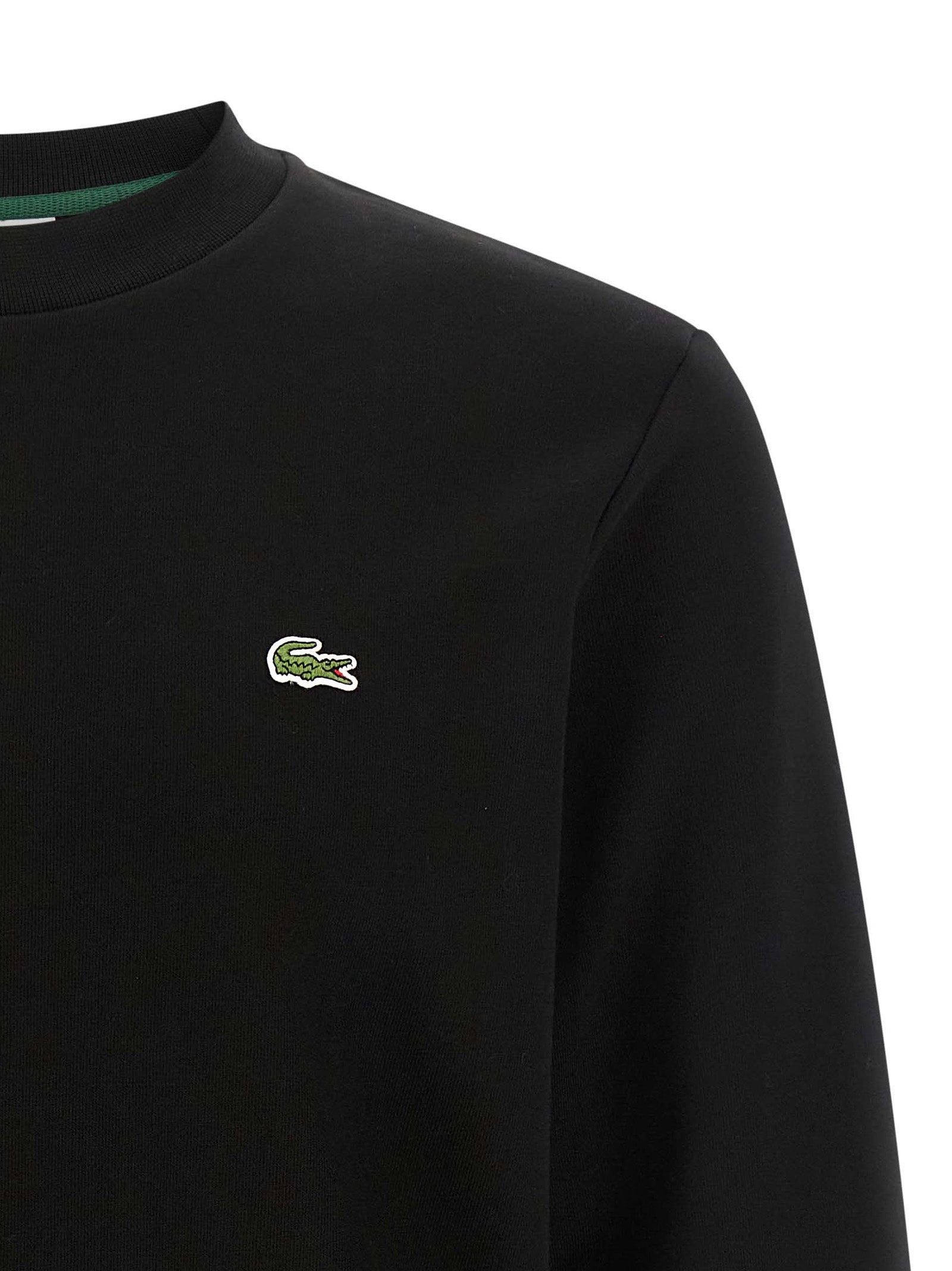Lacoste Black Cotton Sweatshirt