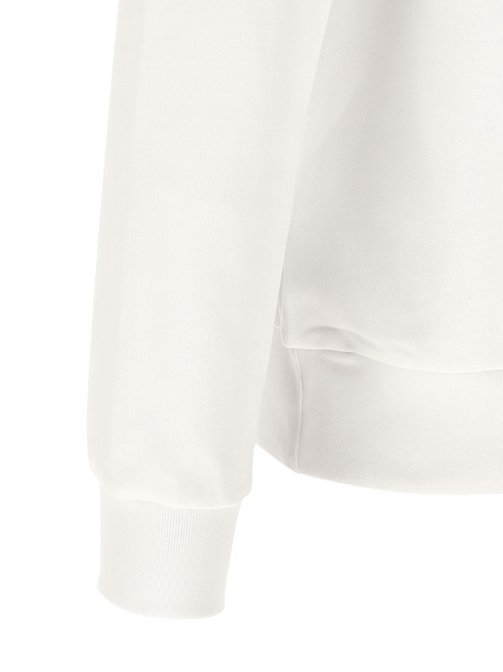 Lacoste White Cotton Sweatshirt