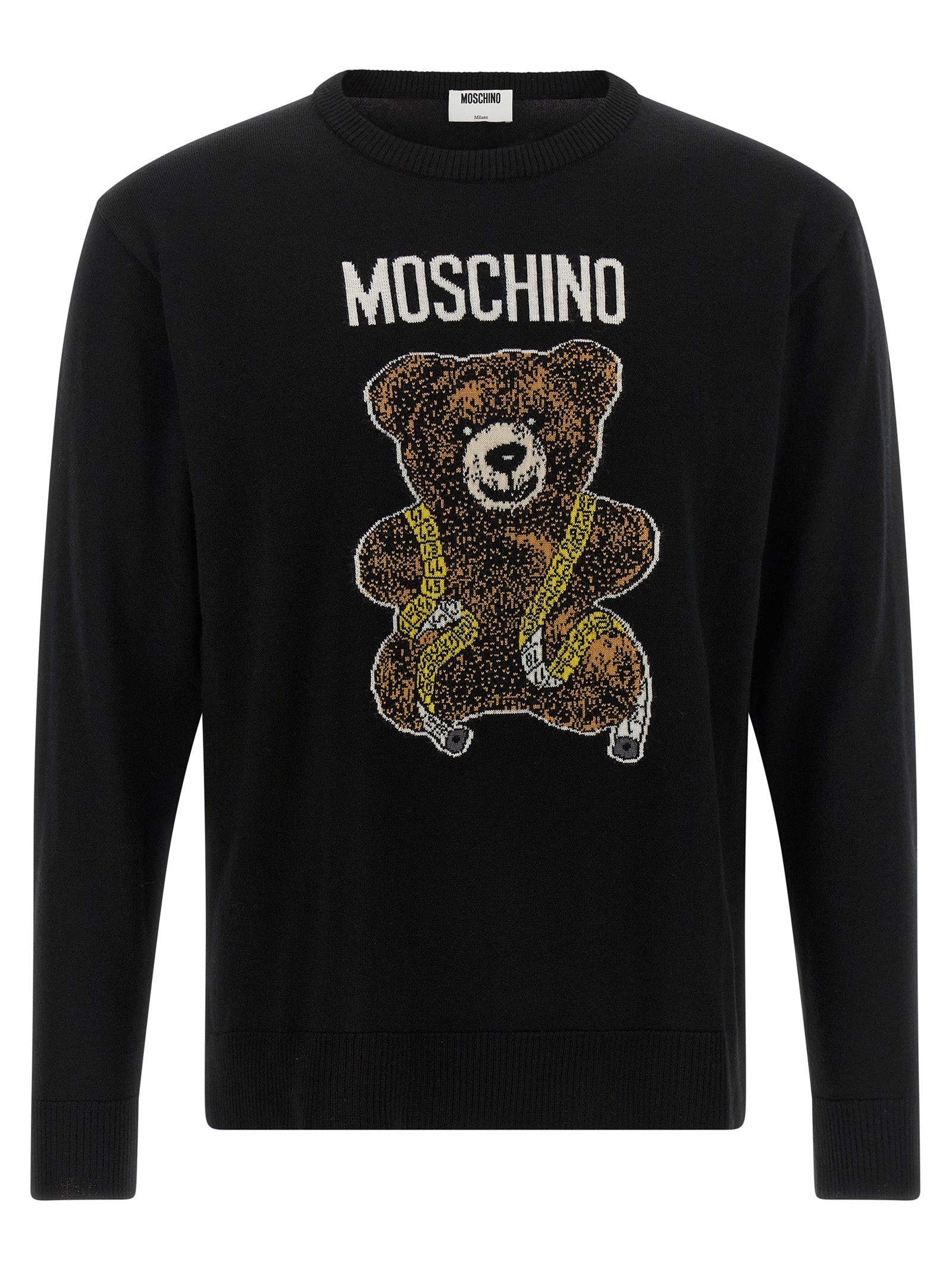 Moschino Black Virgin Wool Cardigan Moschino
