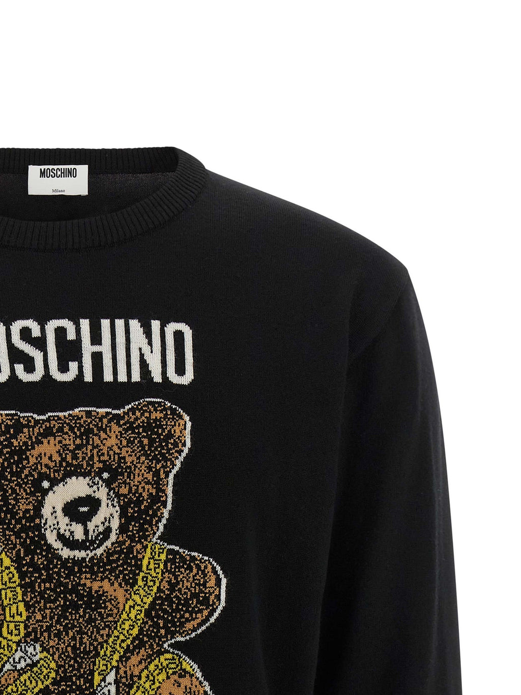 Moschino Black Virgin Wool Cardigan Moschino