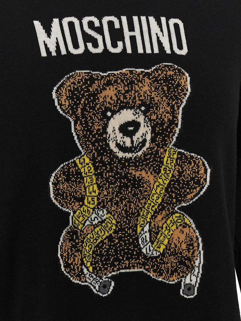 Moschino Black Virgin Wool Cardigan Moschino