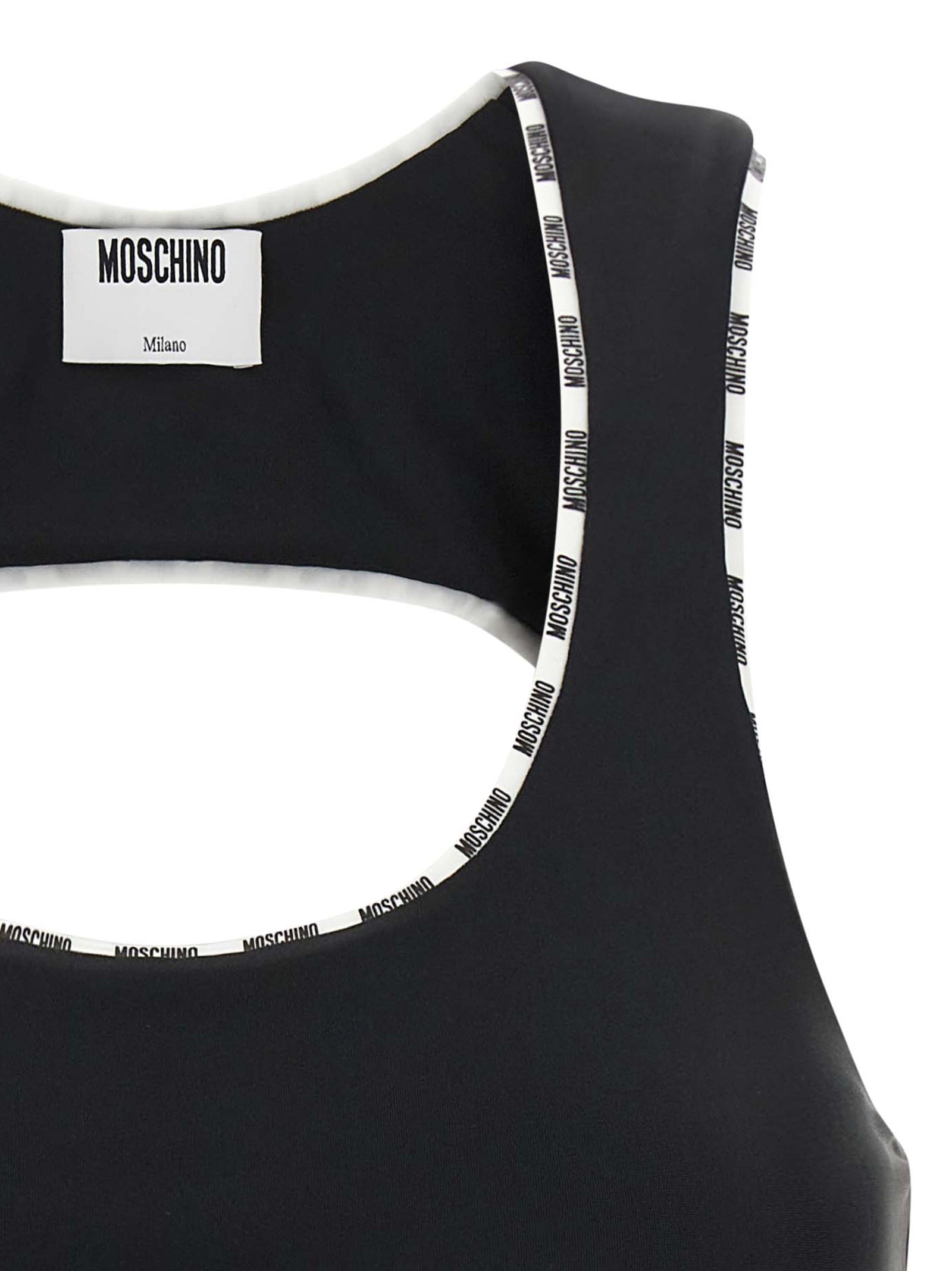 Moschino Bicolor Polyamide Sport Bra