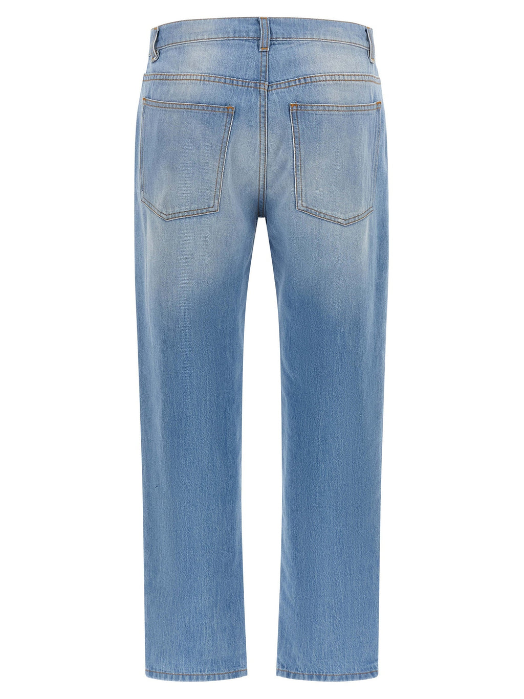 Moschino Blue Cotton Straight-Leg Jeans