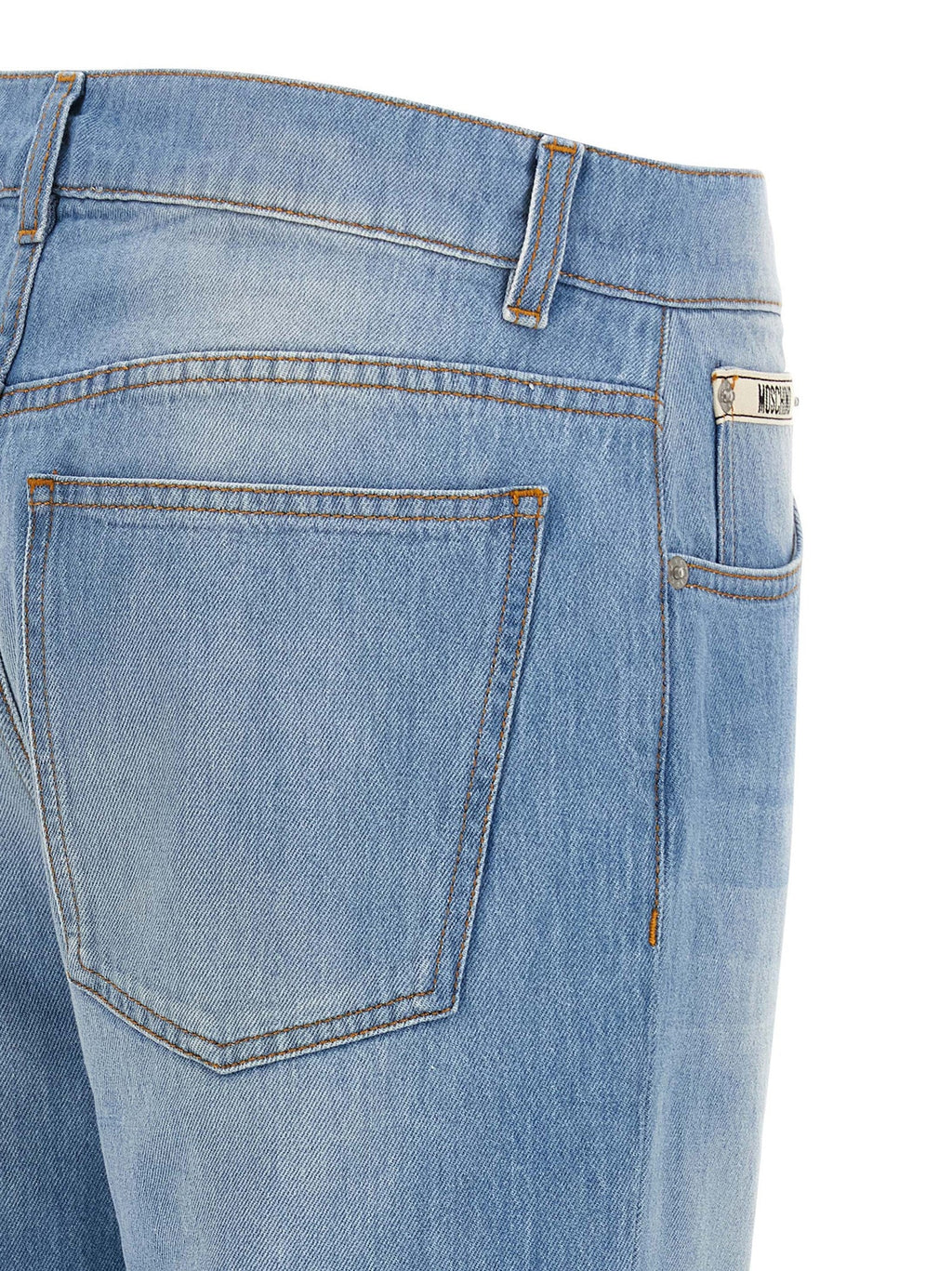 Moschino Blue Cotton Straight-Leg Jeans