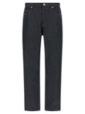 A.P.C. Blue Cotton Relaxed Fit Jeans