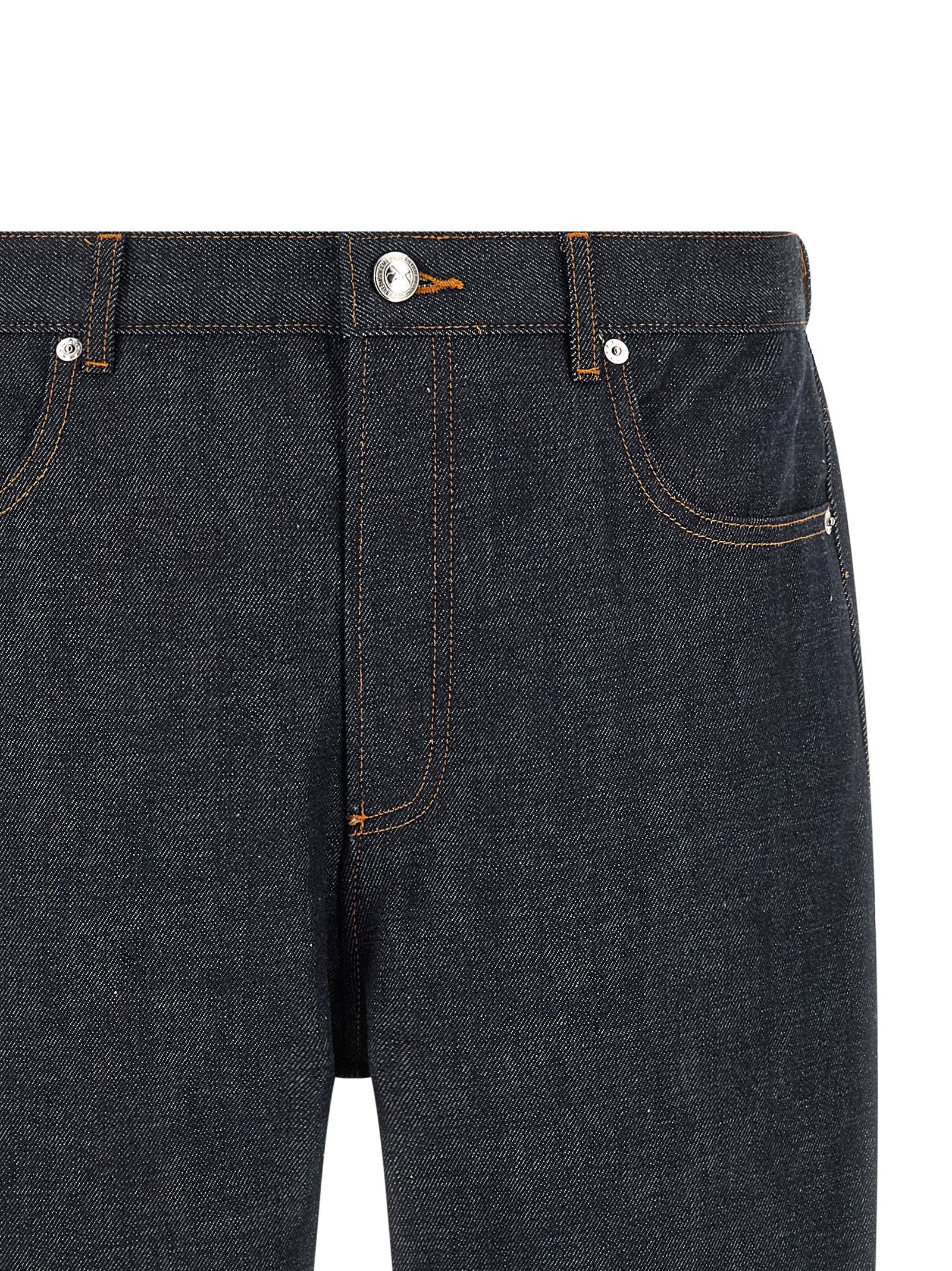 A.P.C. Blue Cotton Relaxed Fit Jeans