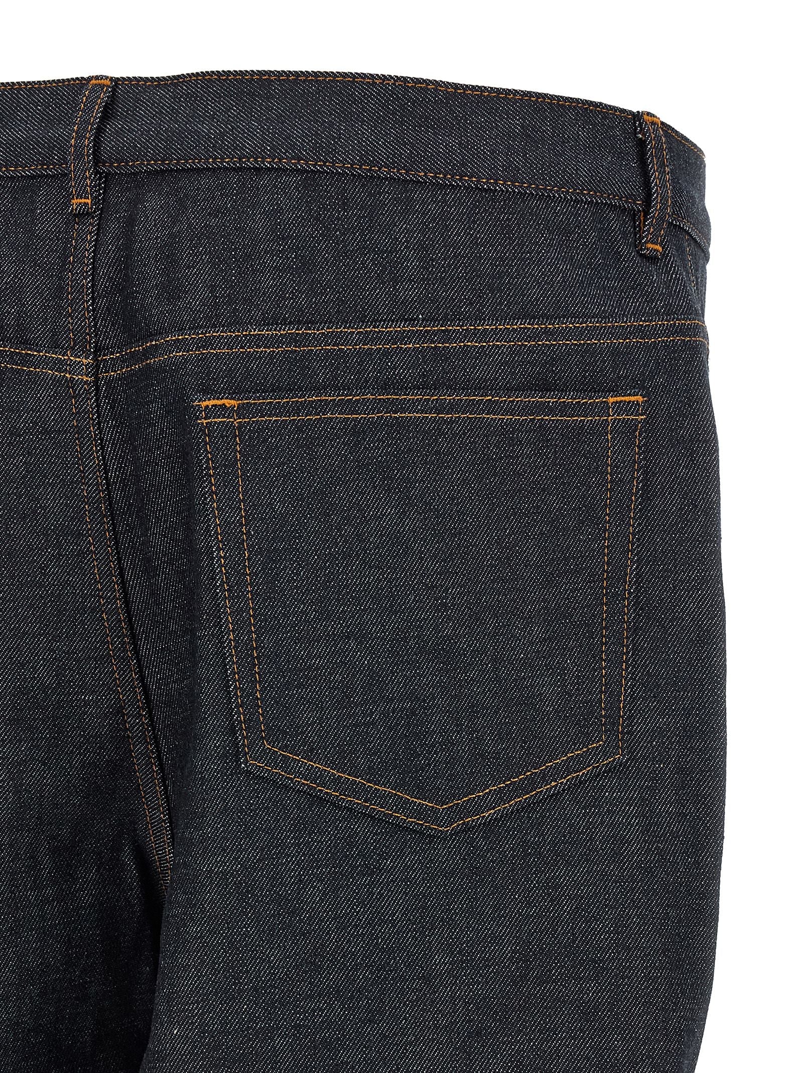 A.P.C. Blue Cotton Relaxed Fit Jeans