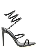 RENE CAOVILLA Bicolor Viscose Stiletto Heel Sandals RENE CAOVILLA
