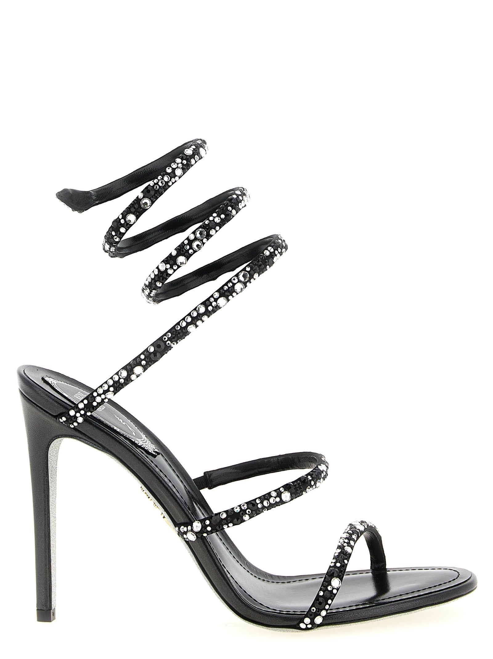 RENE CAOVILLA Bicolor Viscose Stiletto Heel Sandals RENE CAOVILLA