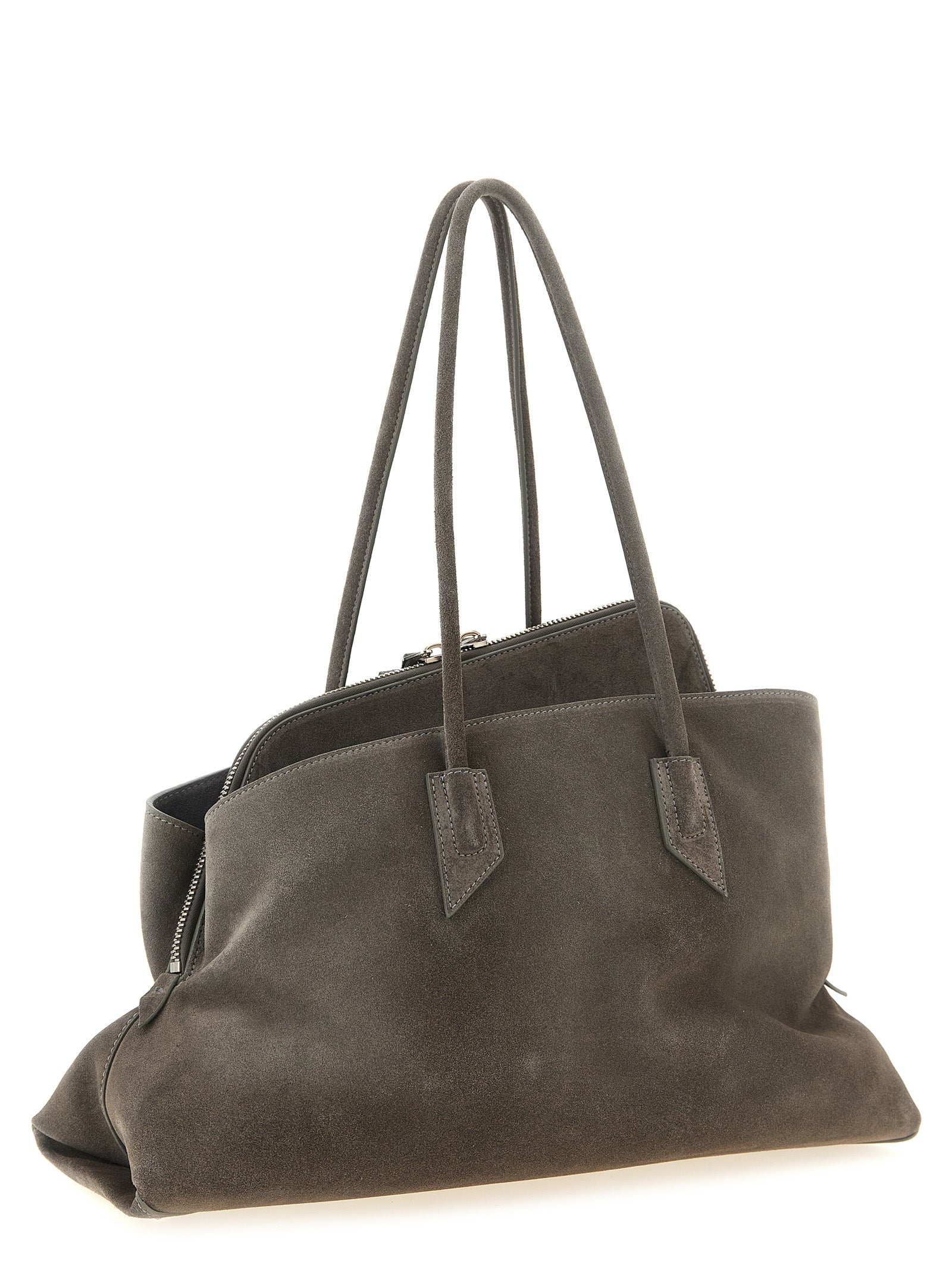 The Attico Gray Bovine Leather Shoulder Bag The Attico