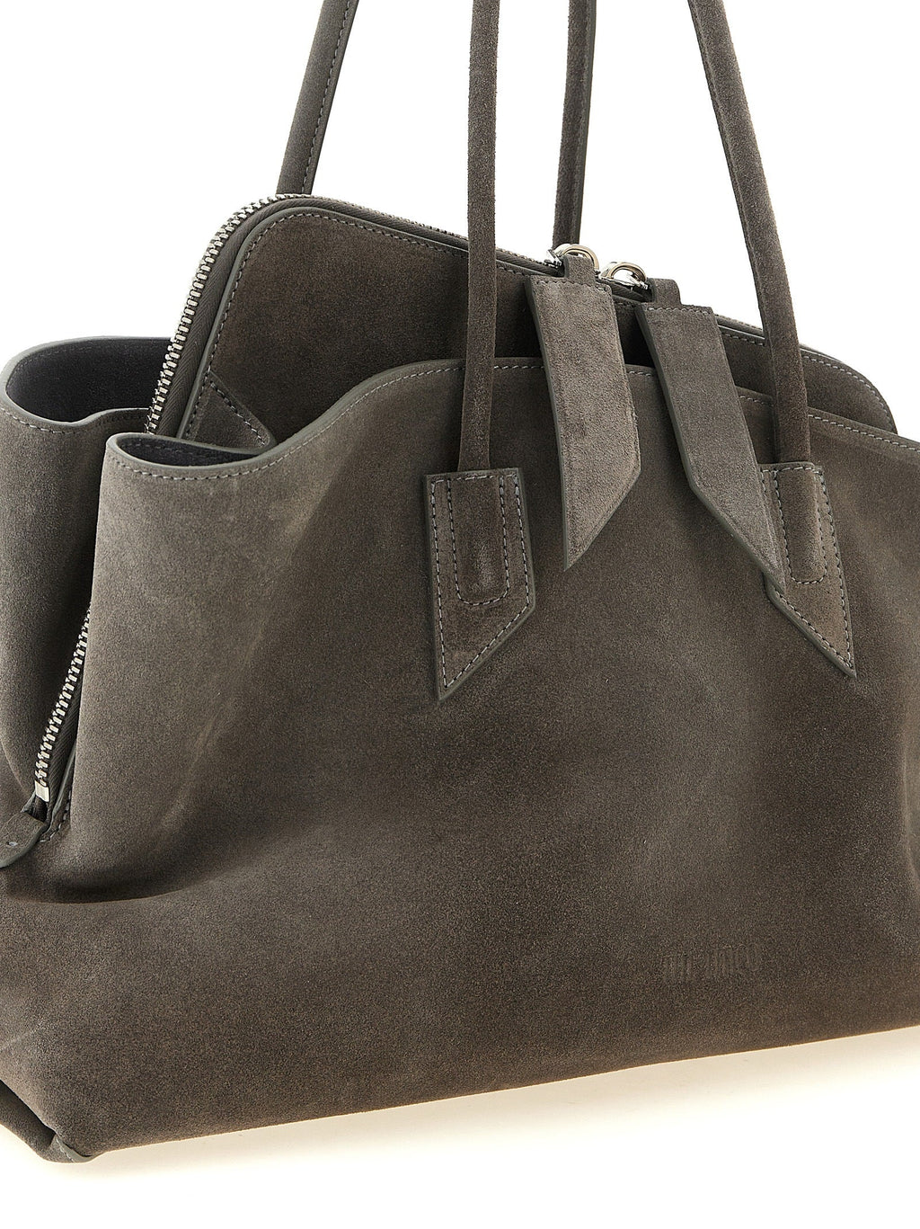 The Attico Gray Bovine Leather Shoulder Bag The Attico