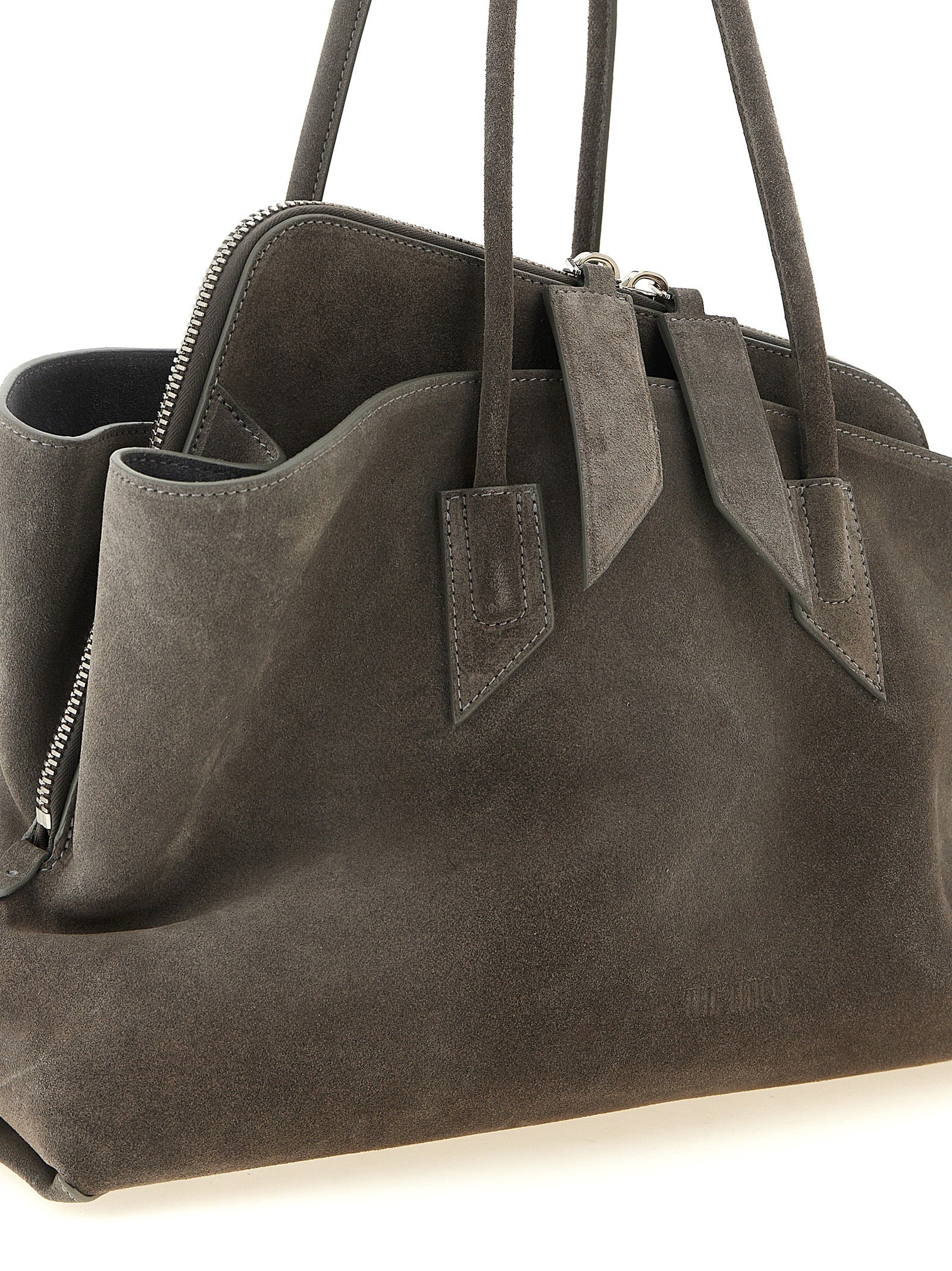 The Attico Gray Bovine Leather Shoulder Bag The Attico