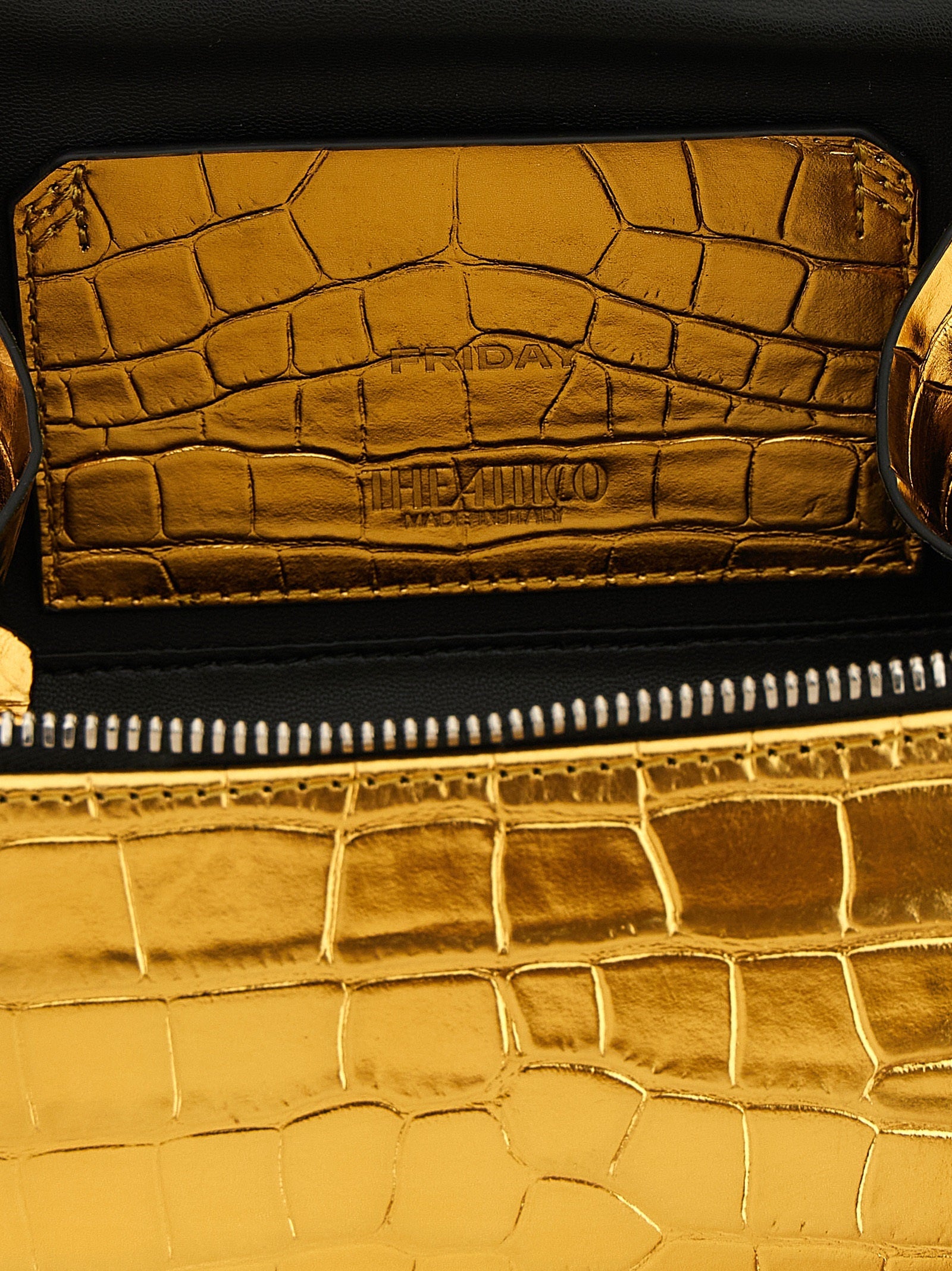 The Attico Gold Bovine Leather Handbag