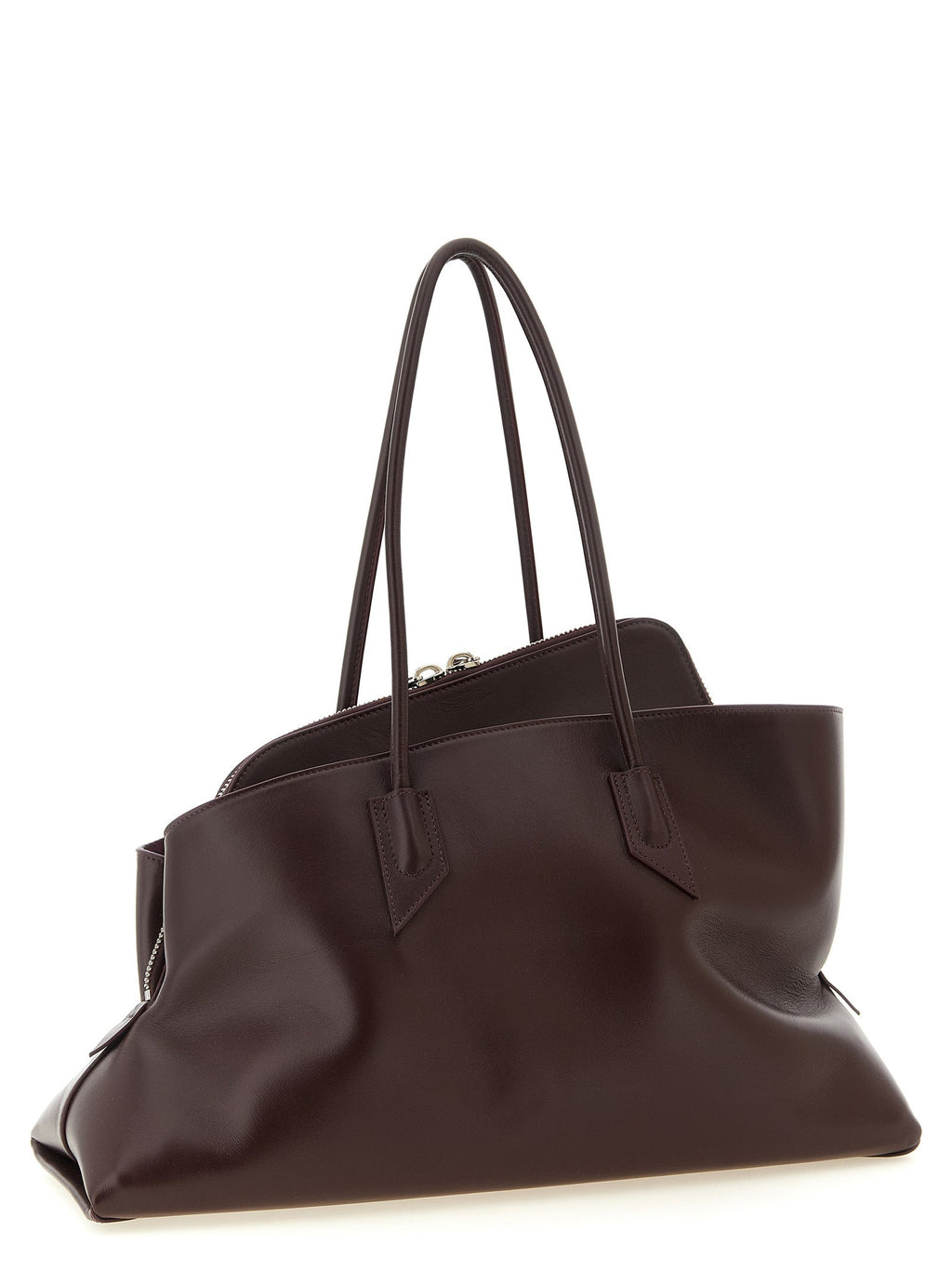 The Attico Purple Bovine Leather Shoulder Bag The Attico
