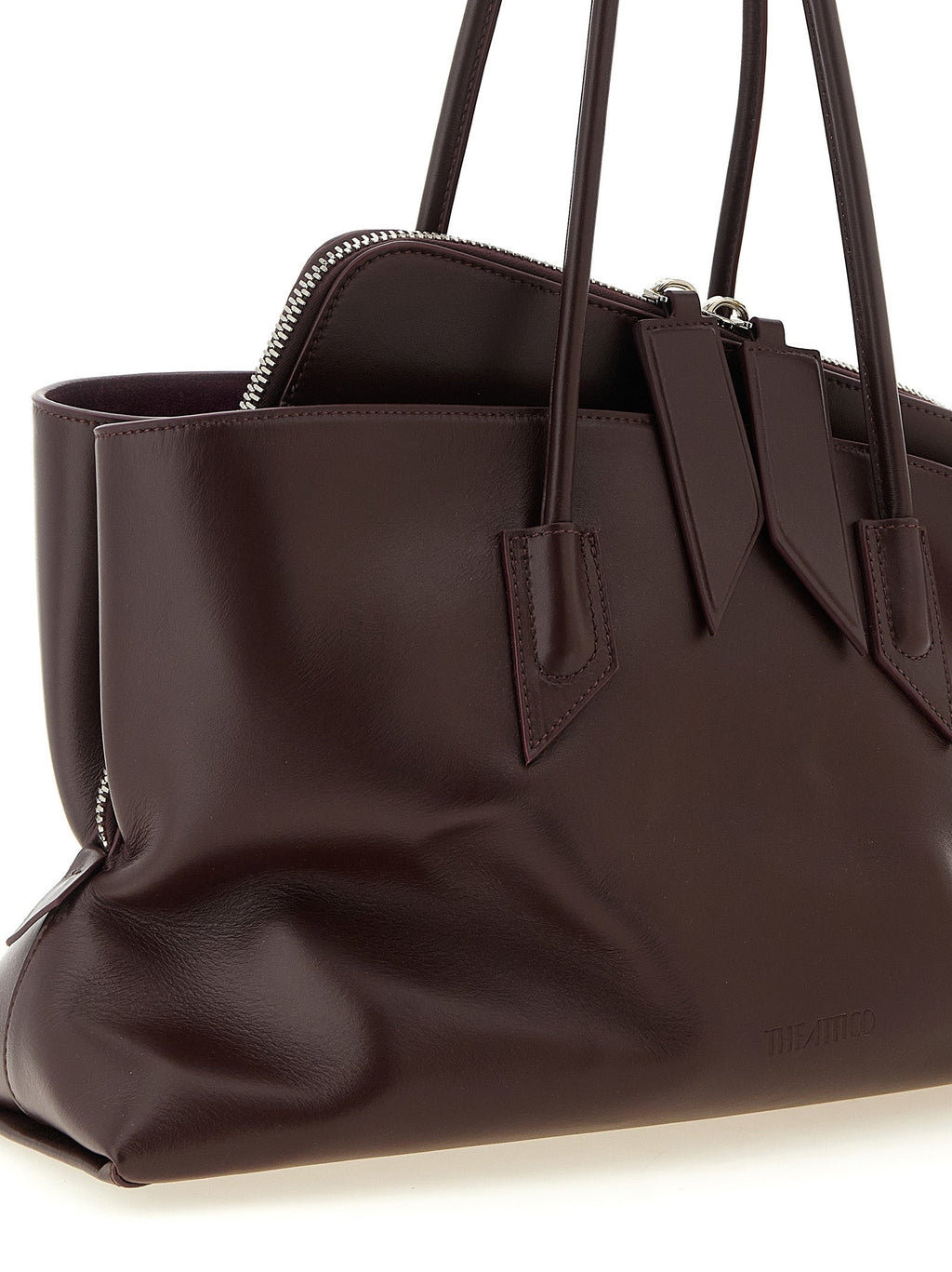 The Attico Purple Bovine Leather Shoulder Bag The Attico