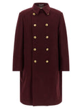 Brunello Cucinelli Bordeaux Cashmere Coat Brunello Cucinelli