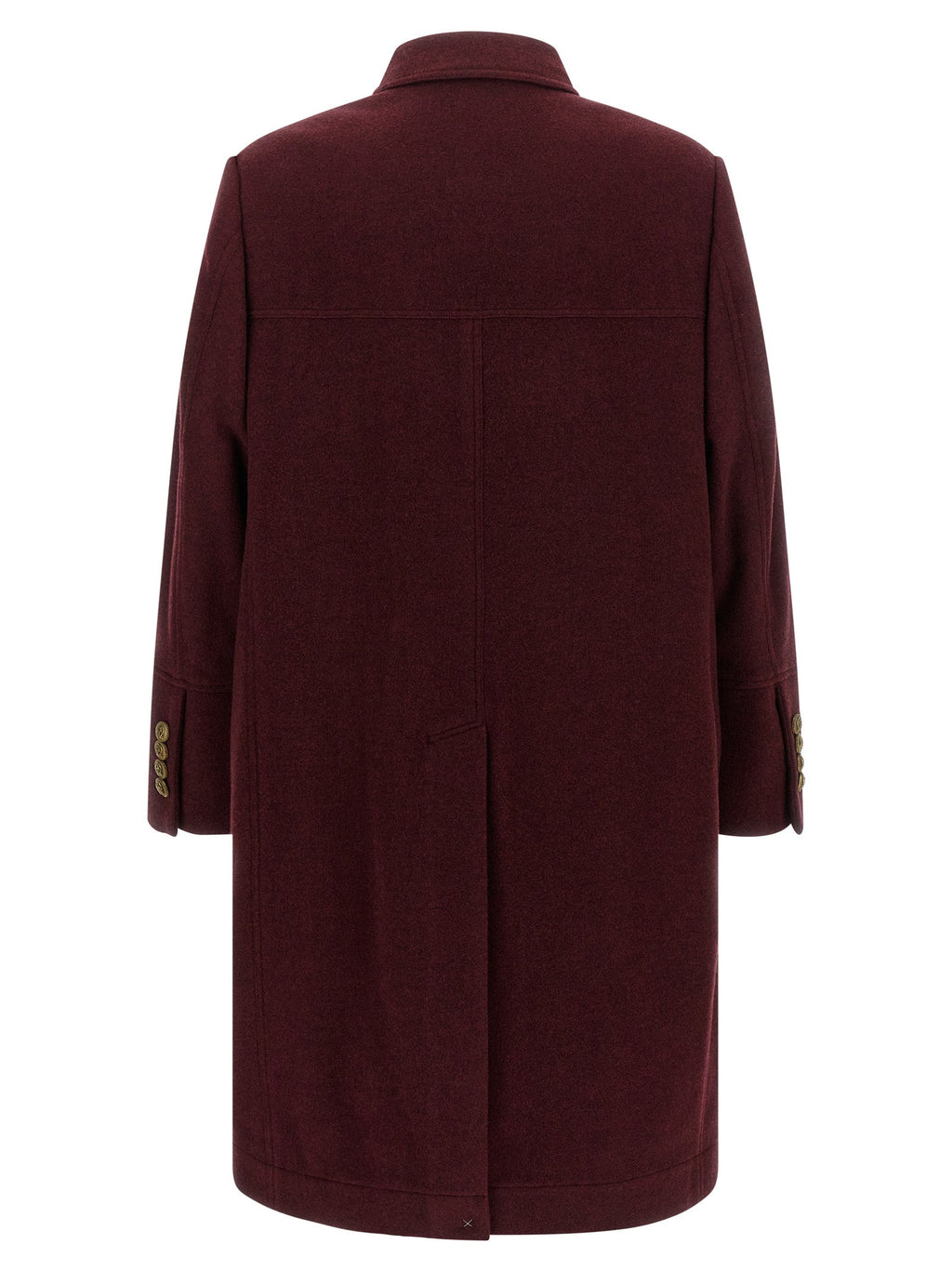 Brunello Cucinelli Bordeaux Cashmere Coat Brunello Cucinelli