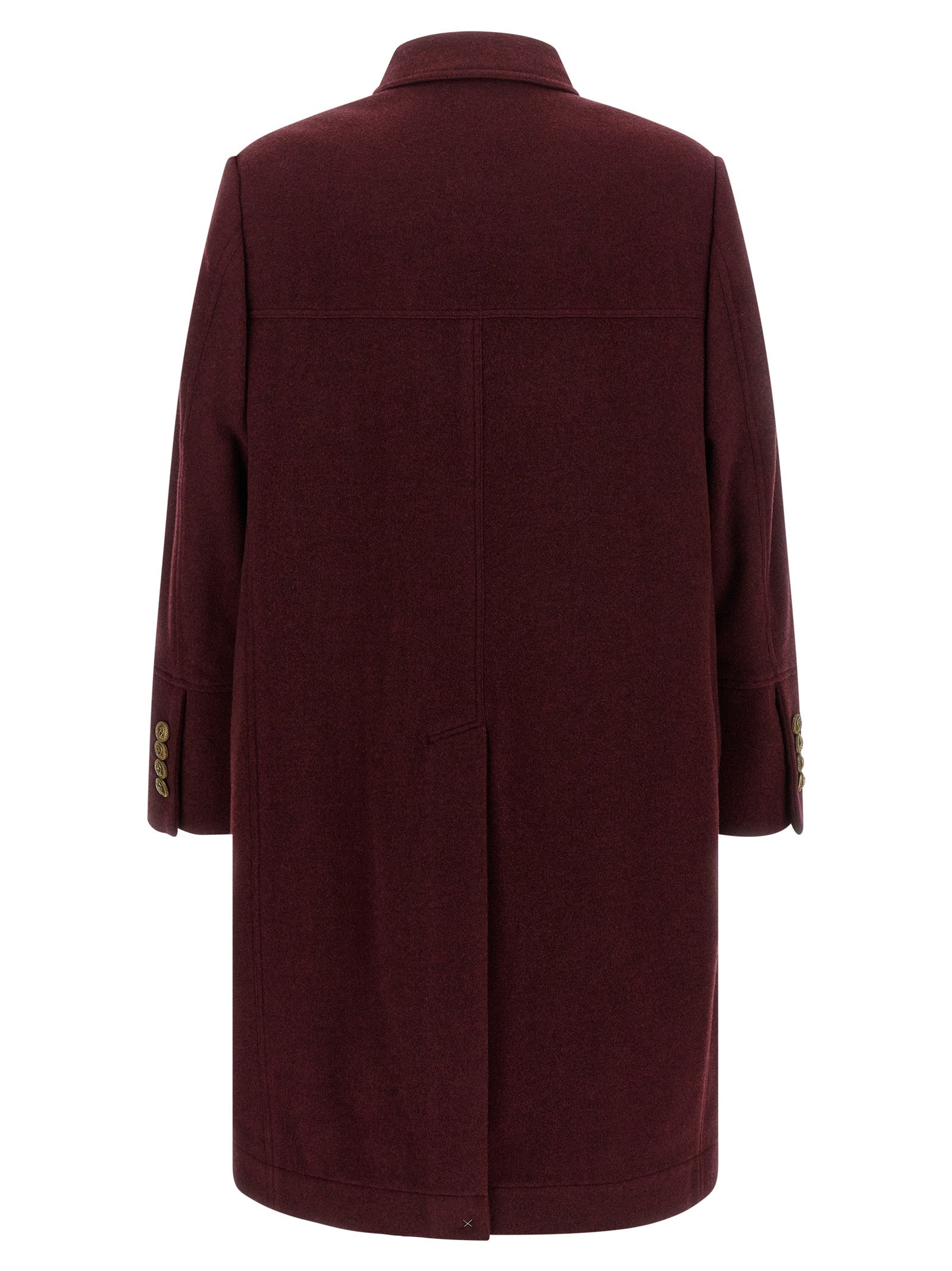 Brunello Cucinelli Bordeaux Cashmere Coat Brunello Cucinelli