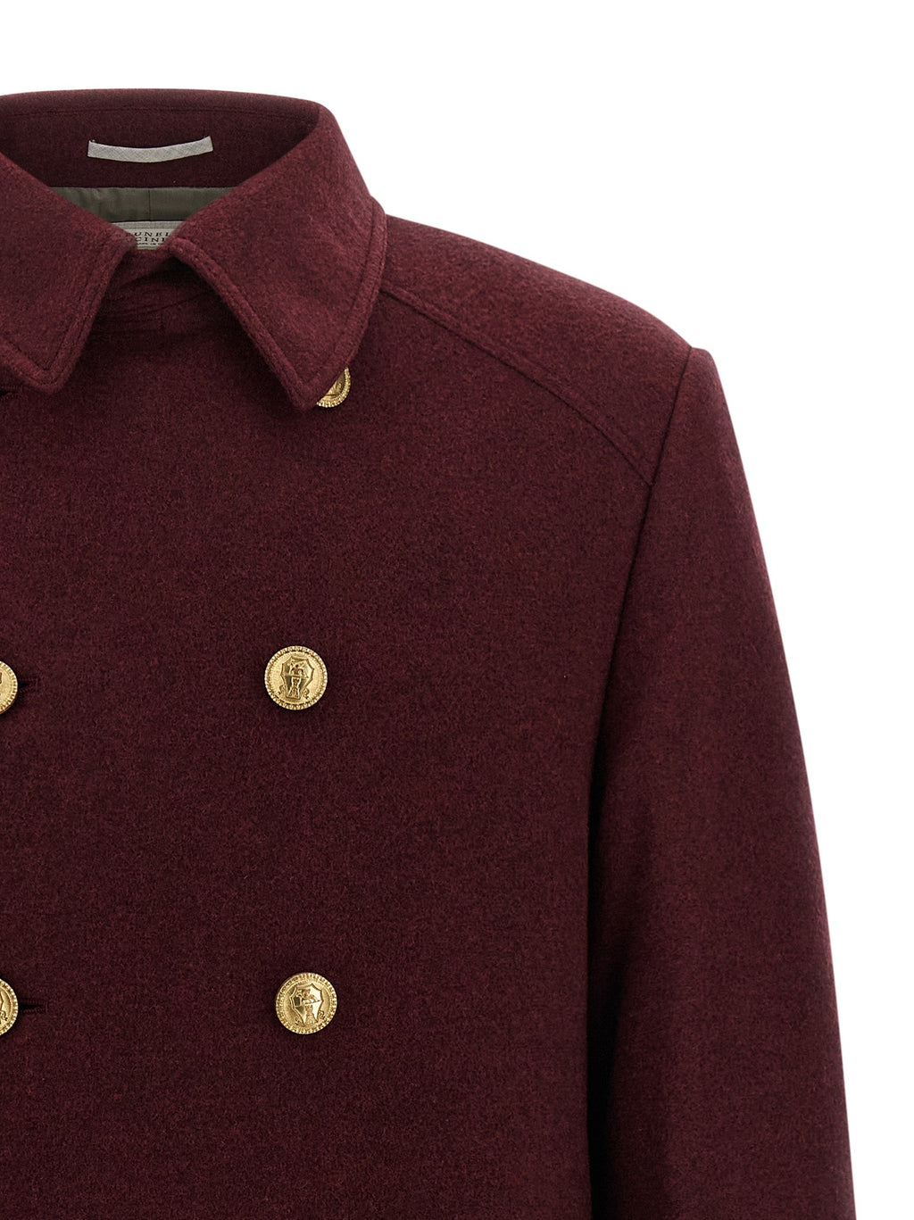 Brunello Cucinelli Bordeaux Cashmere Coat Brunello Cucinelli