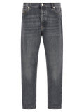Brunello Cucinelli Gray Cotton Straight-Leg Jeans