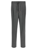 Brunello Cucinelli Gray Virgin Wool Casual Pants