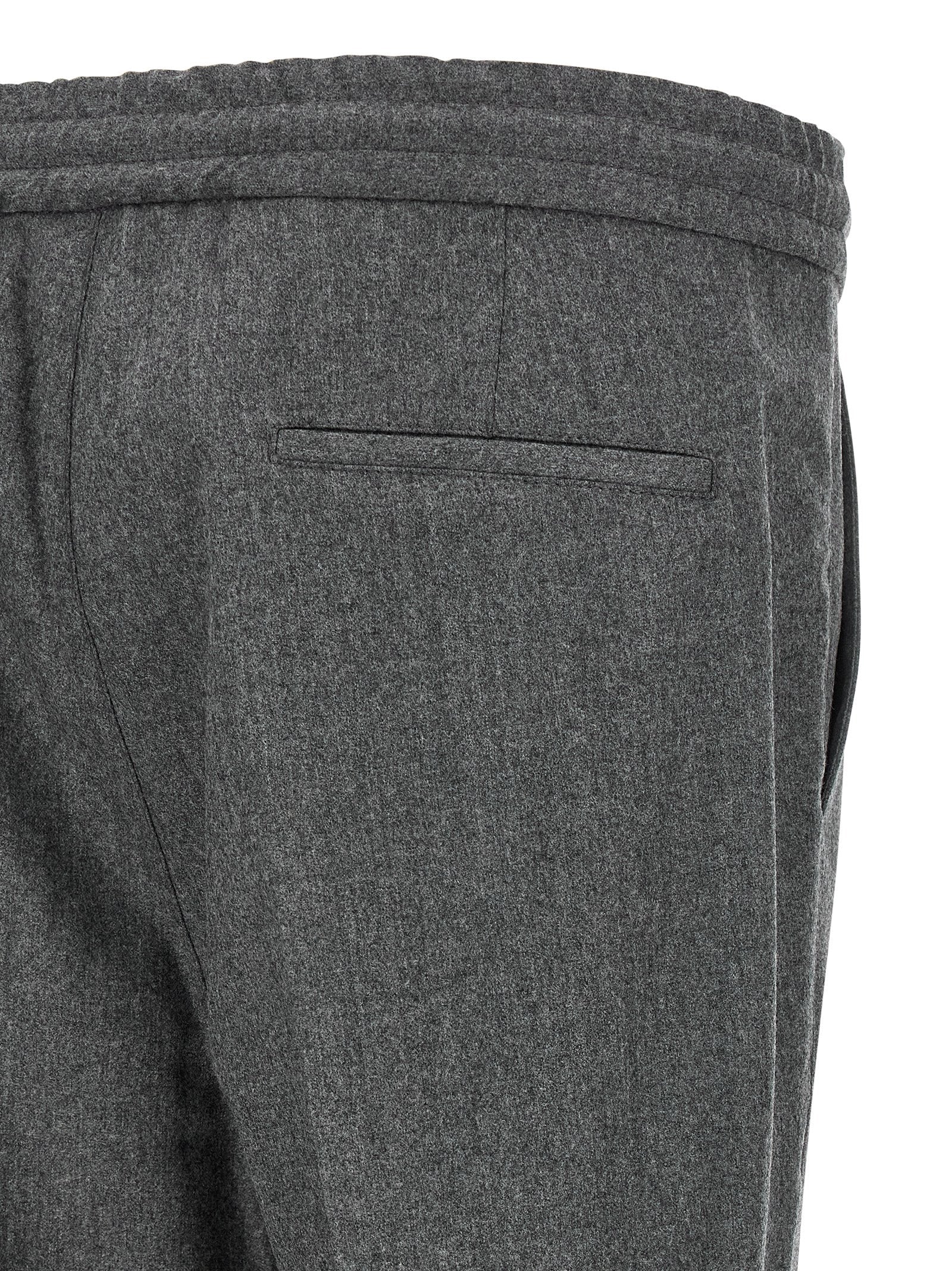 Brunello Cucinelli Gray Virgin Wool Casual Pants