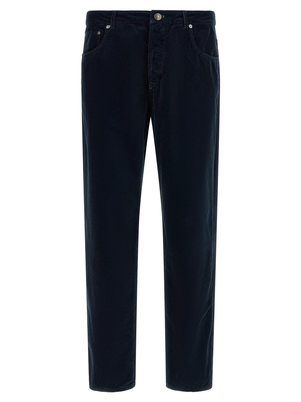 Brunello Cucinelli Blue Cotton Casual Pants