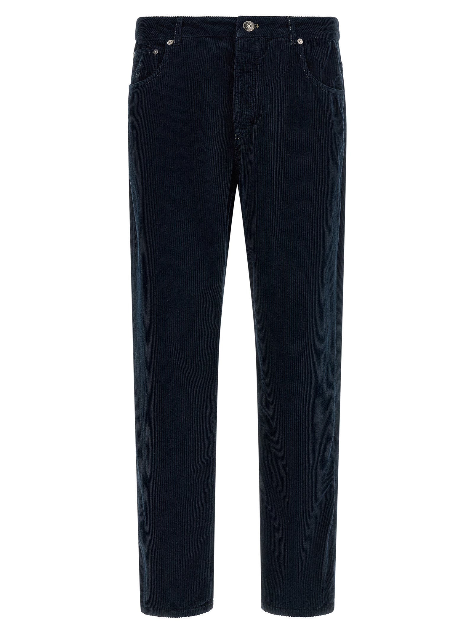 Brunello Cucinelli Blue Cotton Casual Pants