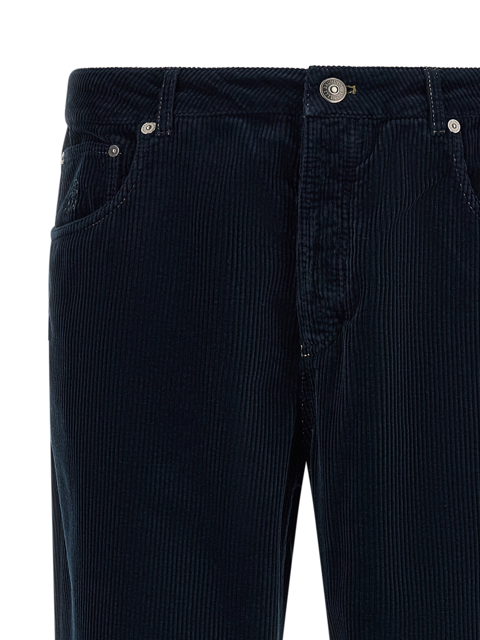 Brunello Cucinelli Blue Cotton Casual Pants