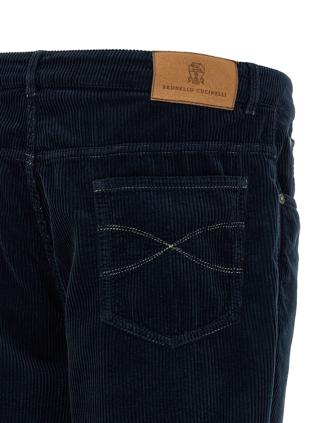 Brunello Cucinelli Blue Cotton Casual Pants