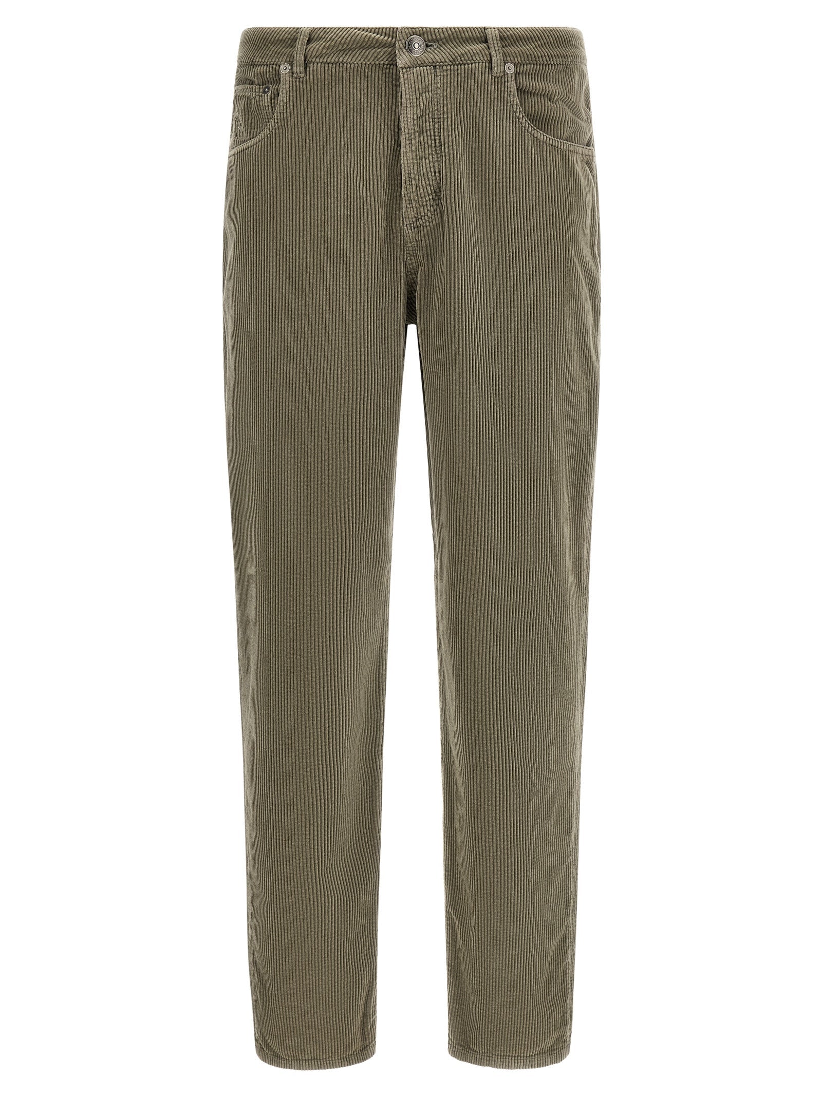 Brunello Cucinelli Bicolor Cotton Casual Pants