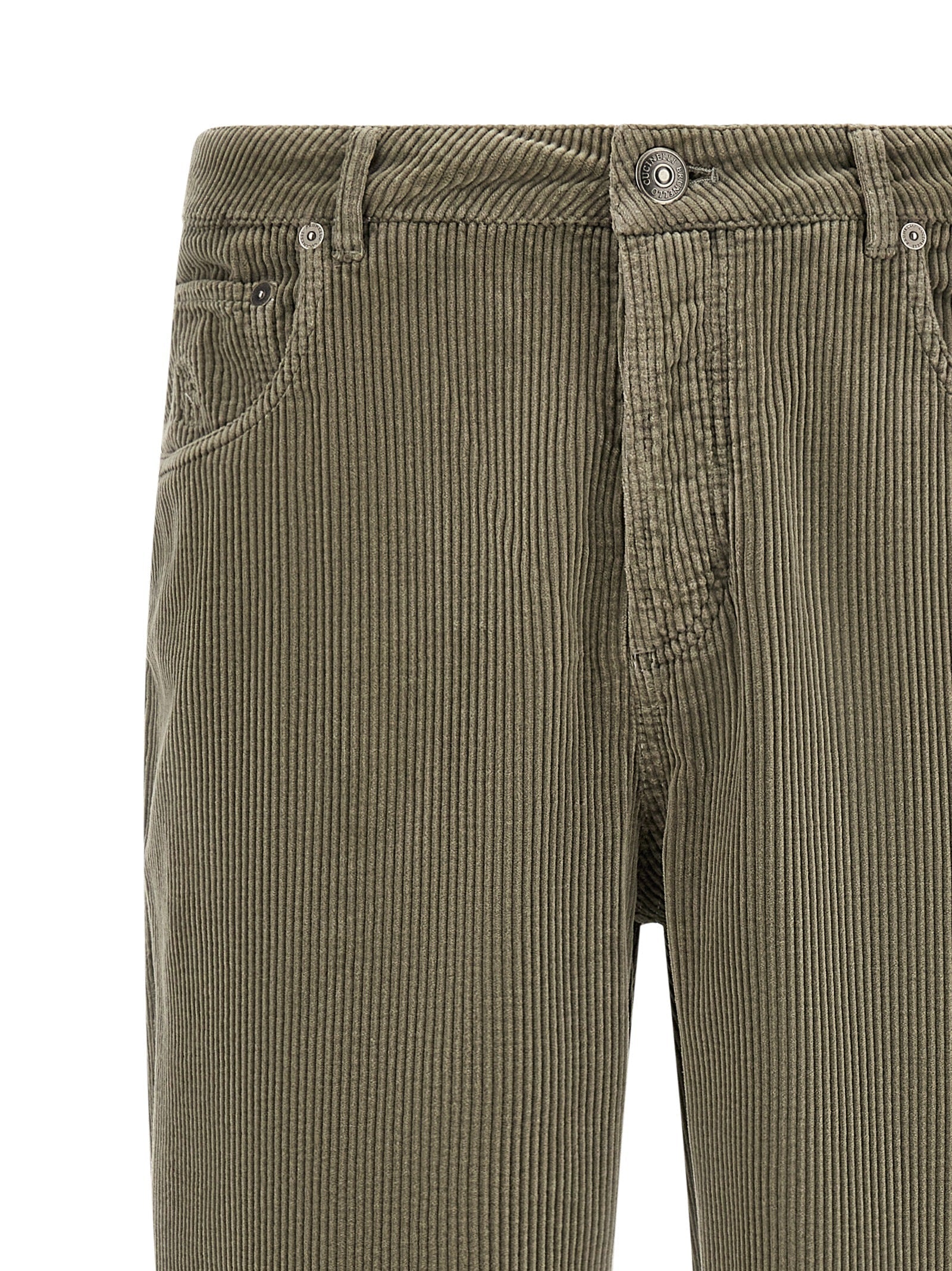 Brunello Cucinelli Bicolor Cotton Casual Pants