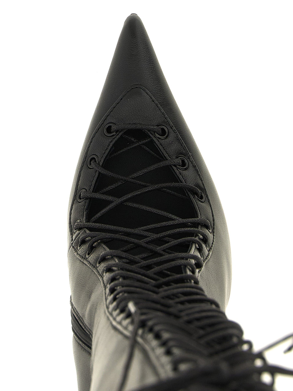 LE SILLA Black Lamb Leather Over The Knee