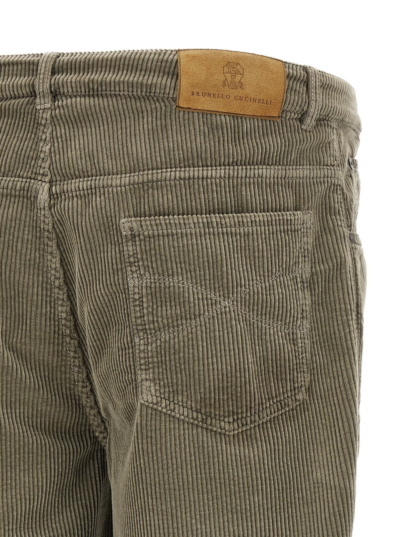 Brunello Cucinelli Bicolor Cotton Casual Pants