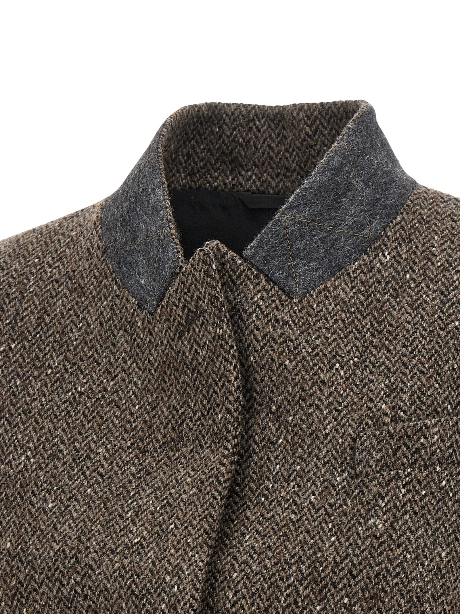 Brunello Cucinelli Brown Virgin Wool Sleeveless Jacket