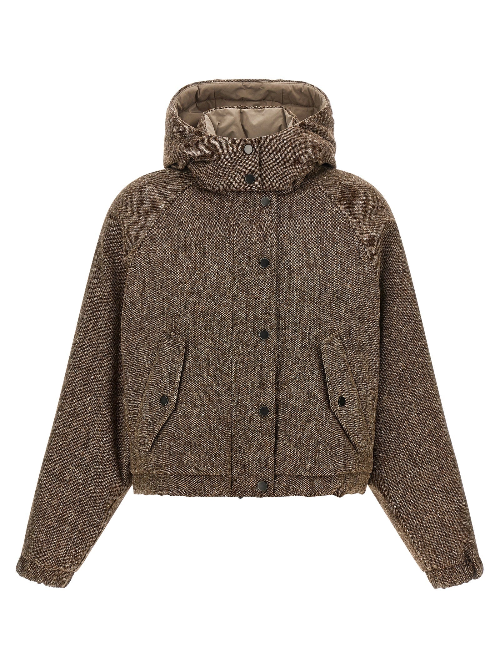 Brunello Cucinelli Brown Virgin Wool Full-Length Jacket