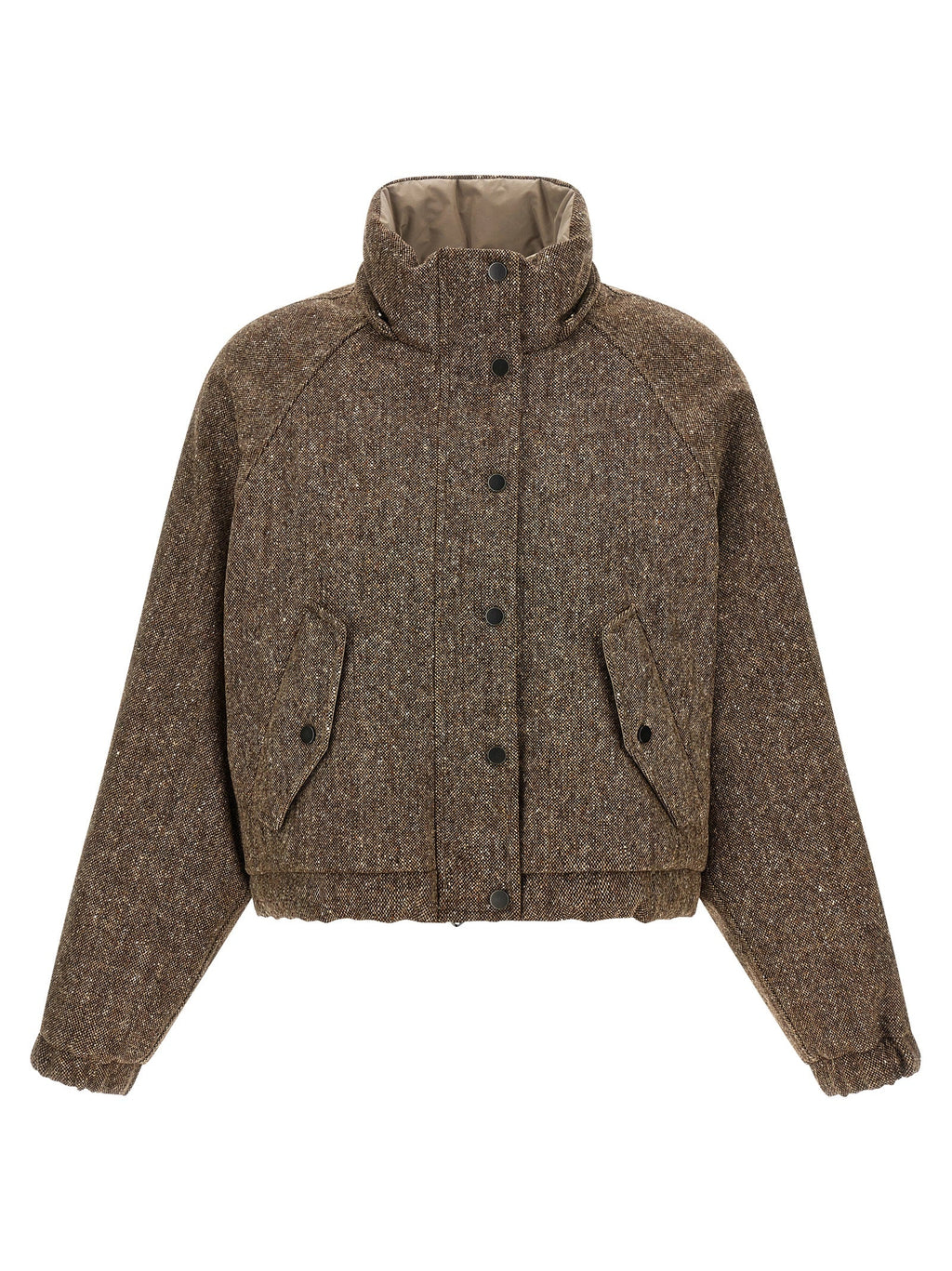 Brunello Cucinelli Brown Virgin Wool Full-Length Jacket