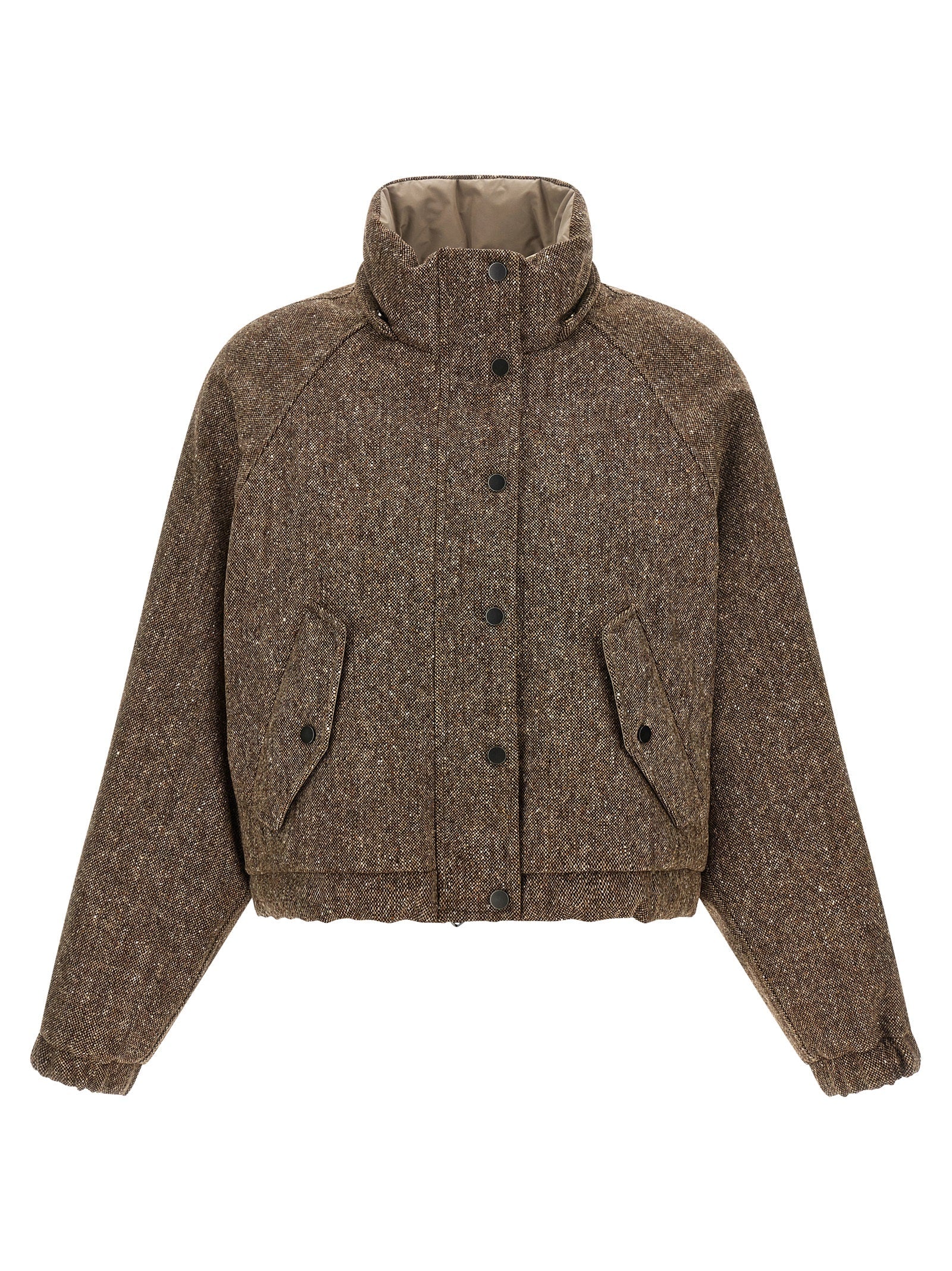 Brunello Cucinelli Brown Virgin Wool Full-Length Jacket