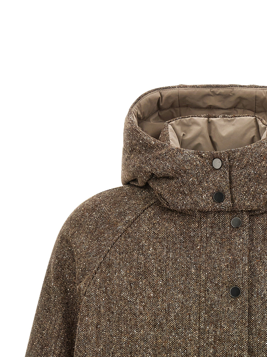 Brunello Cucinelli Brown Virgin Wool Full-Length Jacket