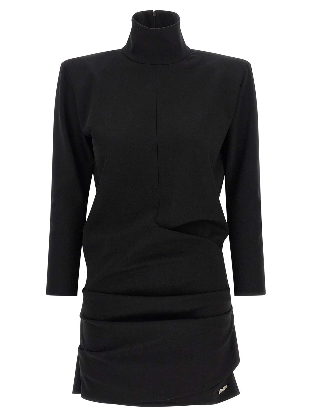 The Attico Black Viscose Short Dress