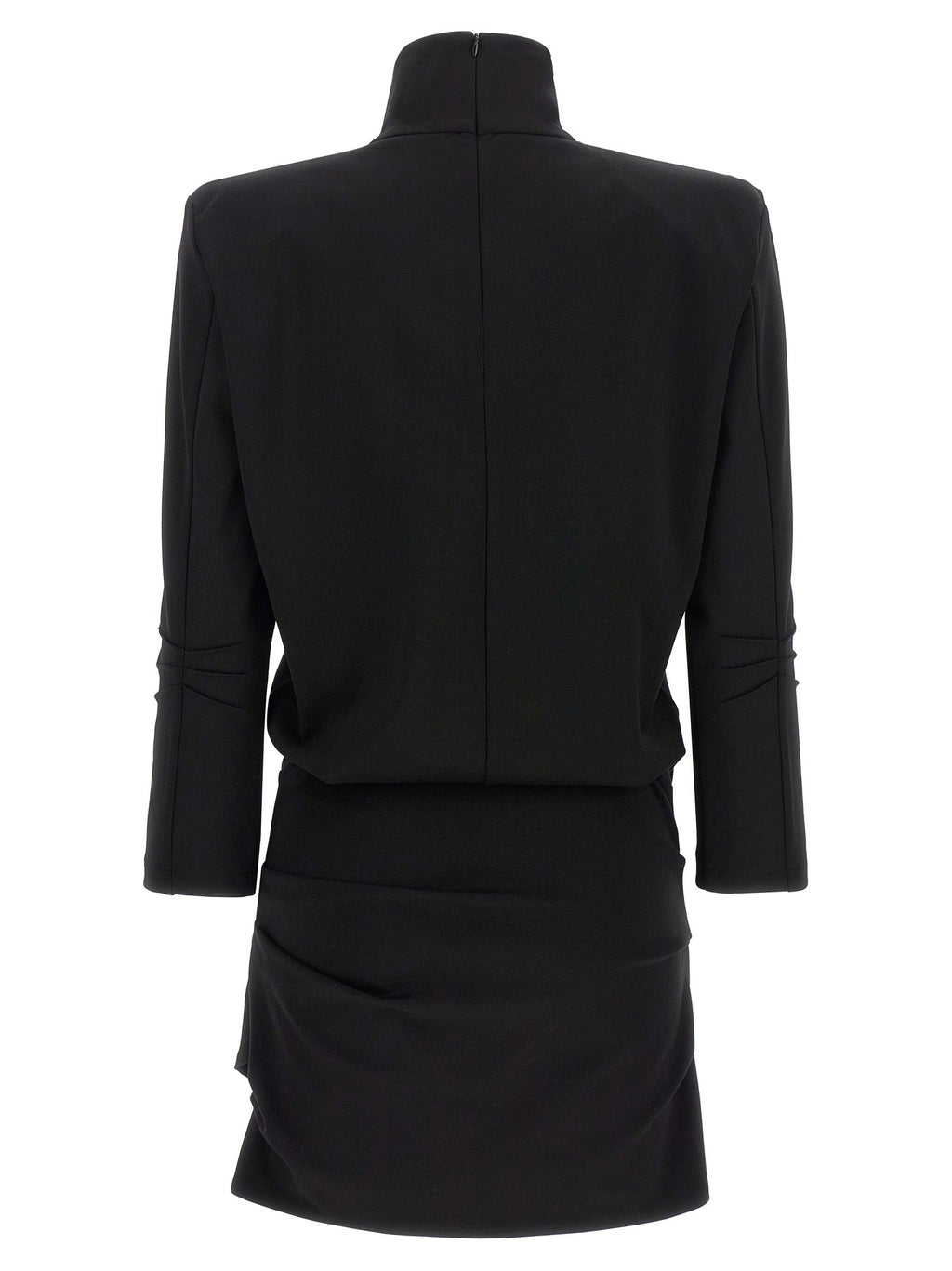 The Attico Black Viscose Short Dress