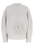 The Attico Gray Virgin Wool Cardigan The Attico