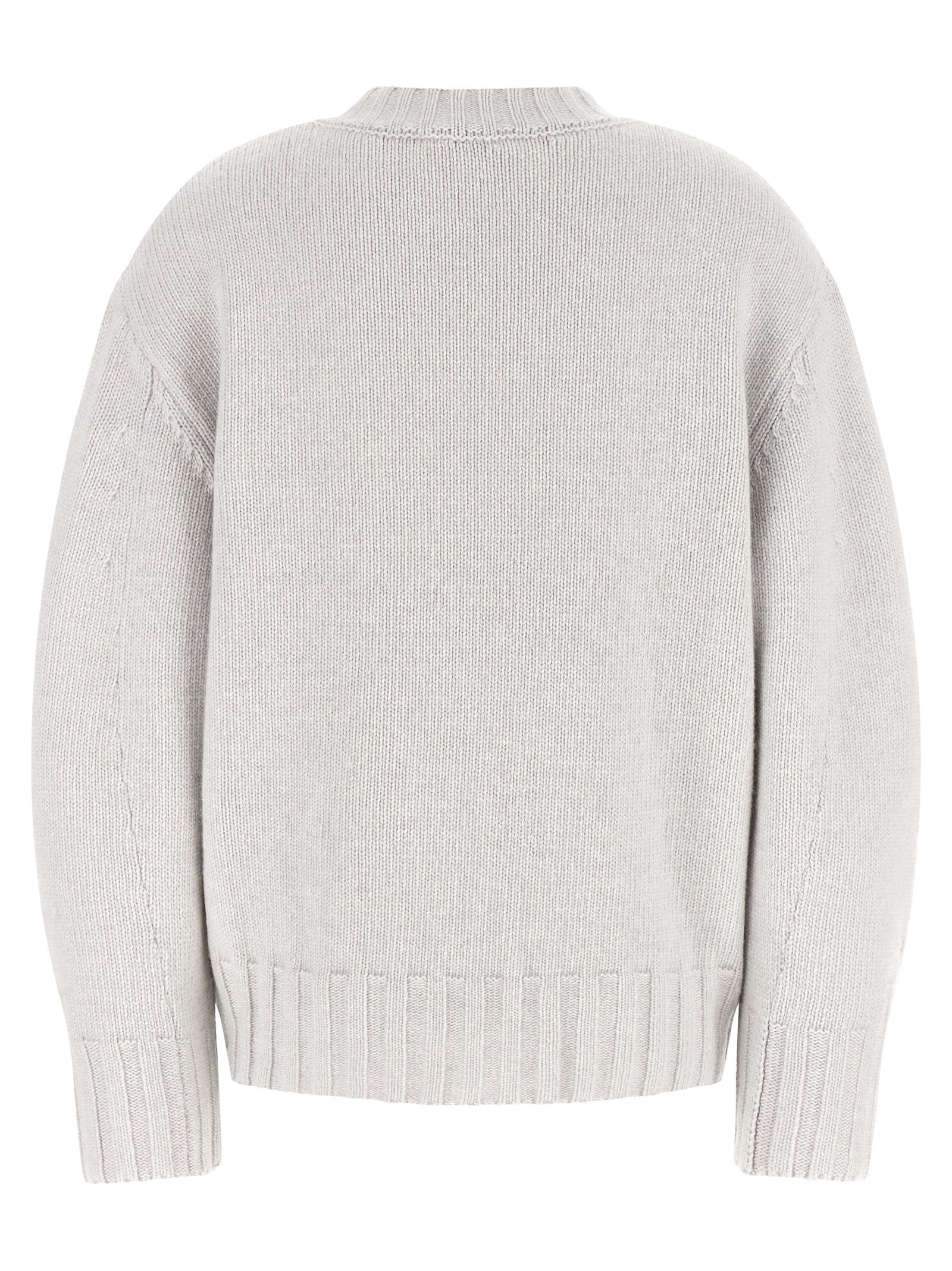 The Attico Gray Virgin Wool Cardigan The Attico