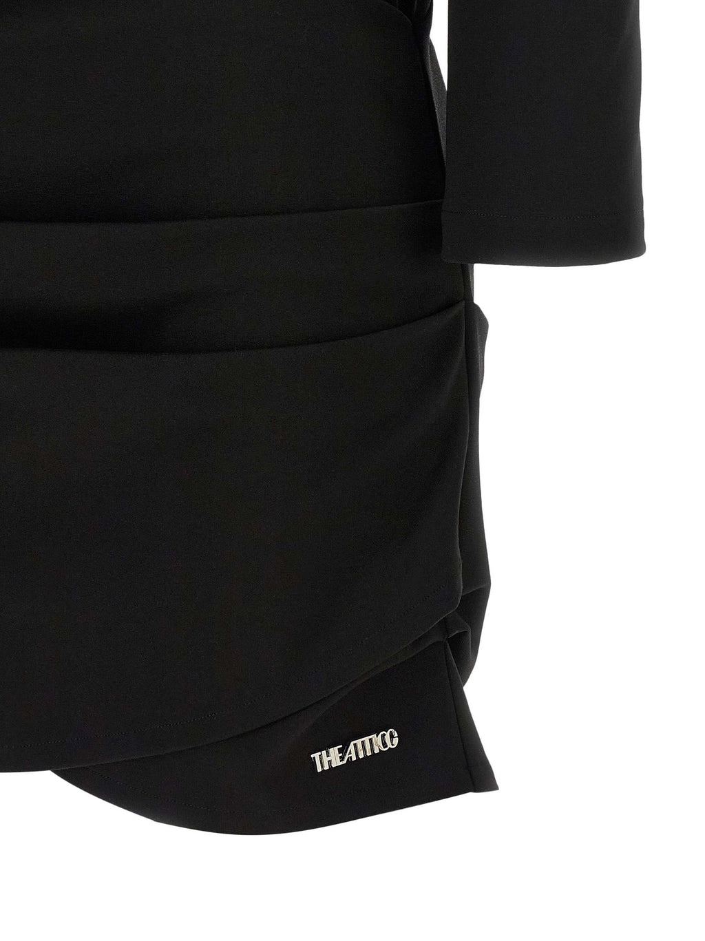 The Attico Black Viscose Short Dress