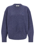 The Attico Blue Virgin Wool Cardigan