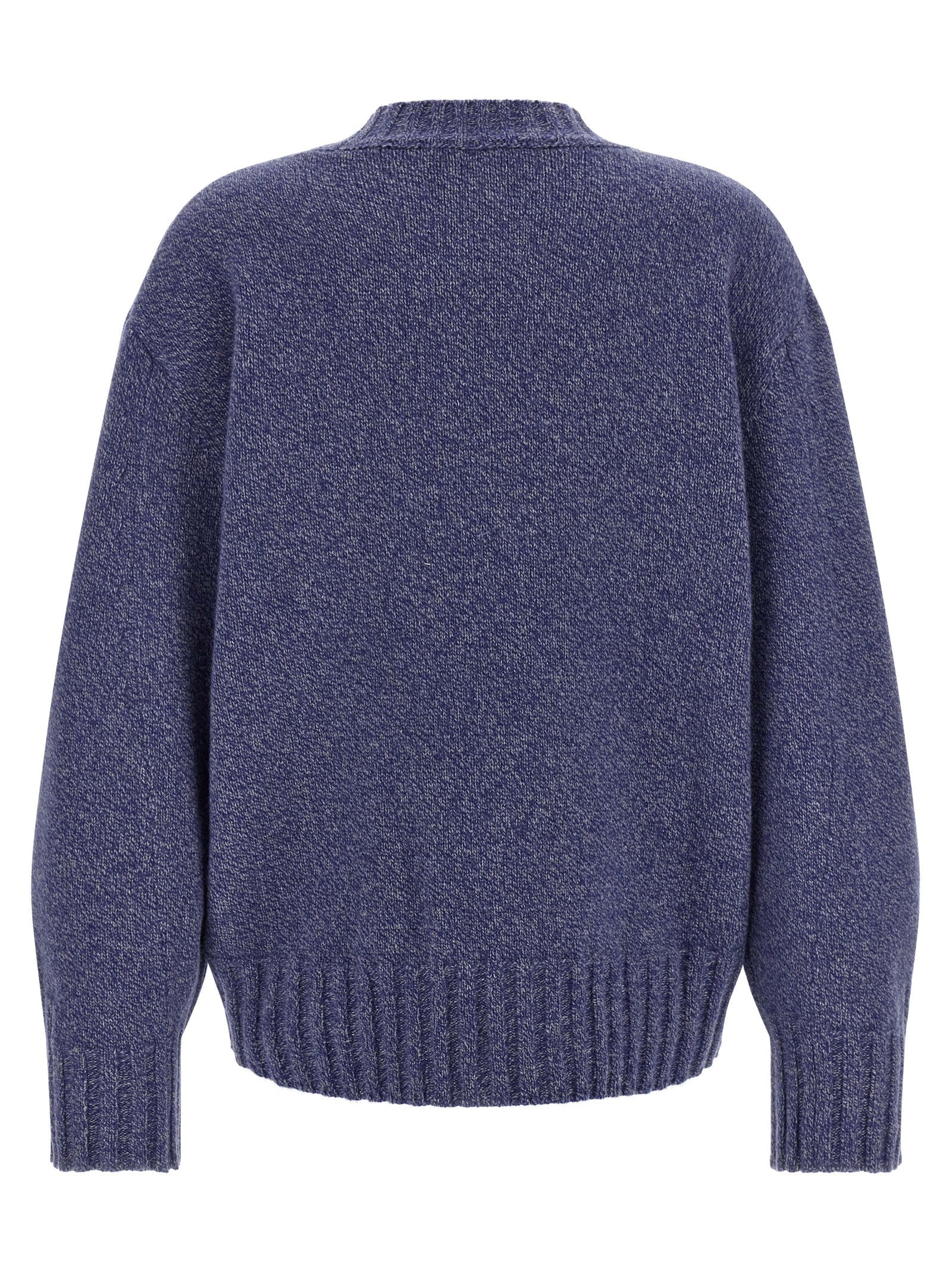 The Attico Blue Virgin Wool Cardigan